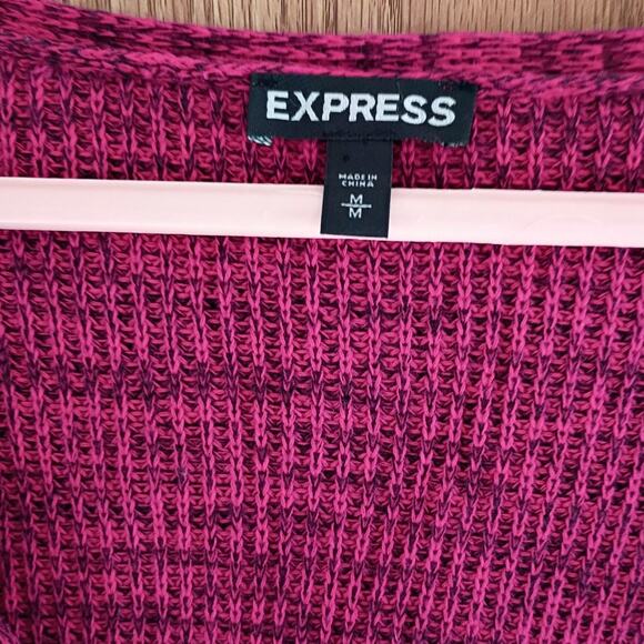 Express Oversized Slouchy Cotton Top M High Low Hem 31in Back Soft Minimalist - Picture 5 of 12